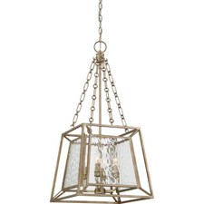 Image of 4 Bulb Ceiling Pendant Light Fitting Vintage Gold LED E14 60W Bulb