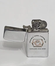ANTIQUE ZIPPO LIGHTER CRUCIBLE STEEL CASTING CO CLEVELAND OH COLLECTIBLE