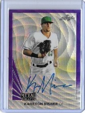 2019 Leaf Metal KAMERON MISNER Throwback Purple Wave Prismatic Auto 8/15 Rays 