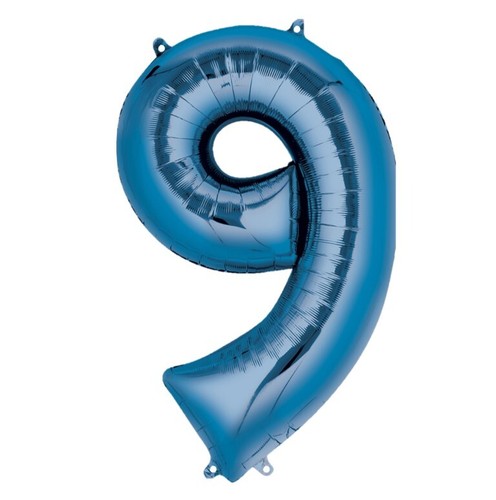 Globos grandes de 34" con número de lámina azul - 0 a 9 - decoraciones de suministros de fiesta - Imagen 11 de 11