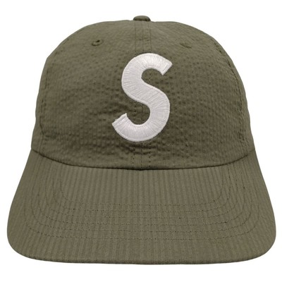 SUPREME 24SS Seersucker S Logo Cap green Genuine / 35057 | eBay