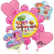 Anagram LALALOOPSY HAPPY BIRTHDAY BALLOON BOUQUET 5 Balloons Pink Flower