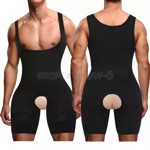 Herren Ganzkörper Shaper Kompression Schlankheitsanzug Shapewear Taille Trainer Body - Bild 14 von 15