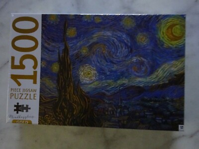 XXXX Puzzle 1500 , Starry Night by Van Gogh ,  Mindbogglers Gold  Hinkler  NEU