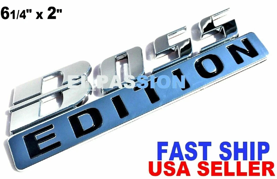 Full Chrome BOSS EDITION Logo Auto Motorbike SUV & Truck Emblem Decal FitAll CAR - Image 3 of 4