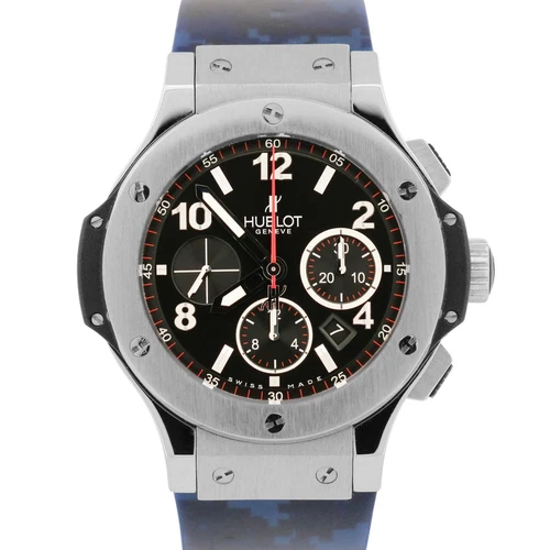 Hublot Big Bang Original BLACK Stainless Steel 44mm Rubber 301.SX.130.RX Watch