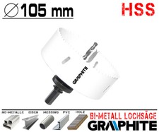 HSS Bi-Metall Lochsäge Ø 102mm Metall Bohrkrone Dosen Fräser Loch Bohrer -PROFI-