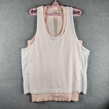 Tangerine Tank Top Womens XXL Active 2-in-1 Pink Loose Fit Athletic Mesh Gym