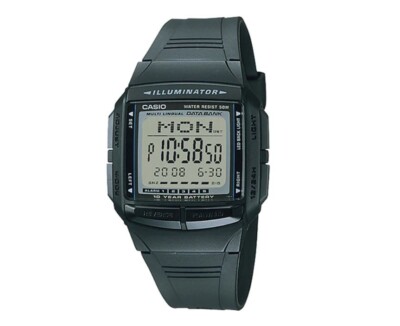Casio DB-36-1A | Retro Datenbank Uhr | 10 Jahre Batterie | 50M Wasserdicht |