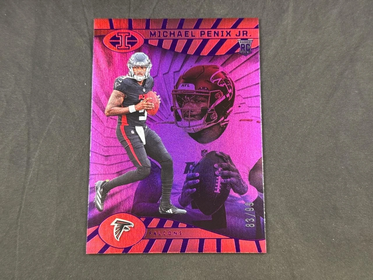 Michael Penix Panini Illusions #4 Trophy Collection Purple