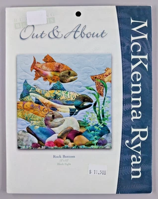 McKenna Ryan Out & About Rock Bottom Block 8 Quilt Pattern Uncut Fish 12x12 - Image 1 of 3
