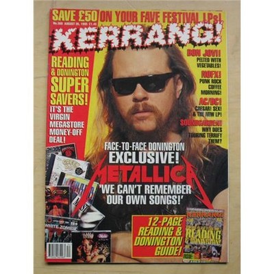 METALLICA KERRANG NO.560 MAGAZINE AUGUST 26 1995 - METALLICA  COVER WITH MORE IN