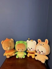 NWT COMPLETE SET! Milk Mocha Bear Plush 12” Round1 Honeypot/Turtle/Milk/Bunny