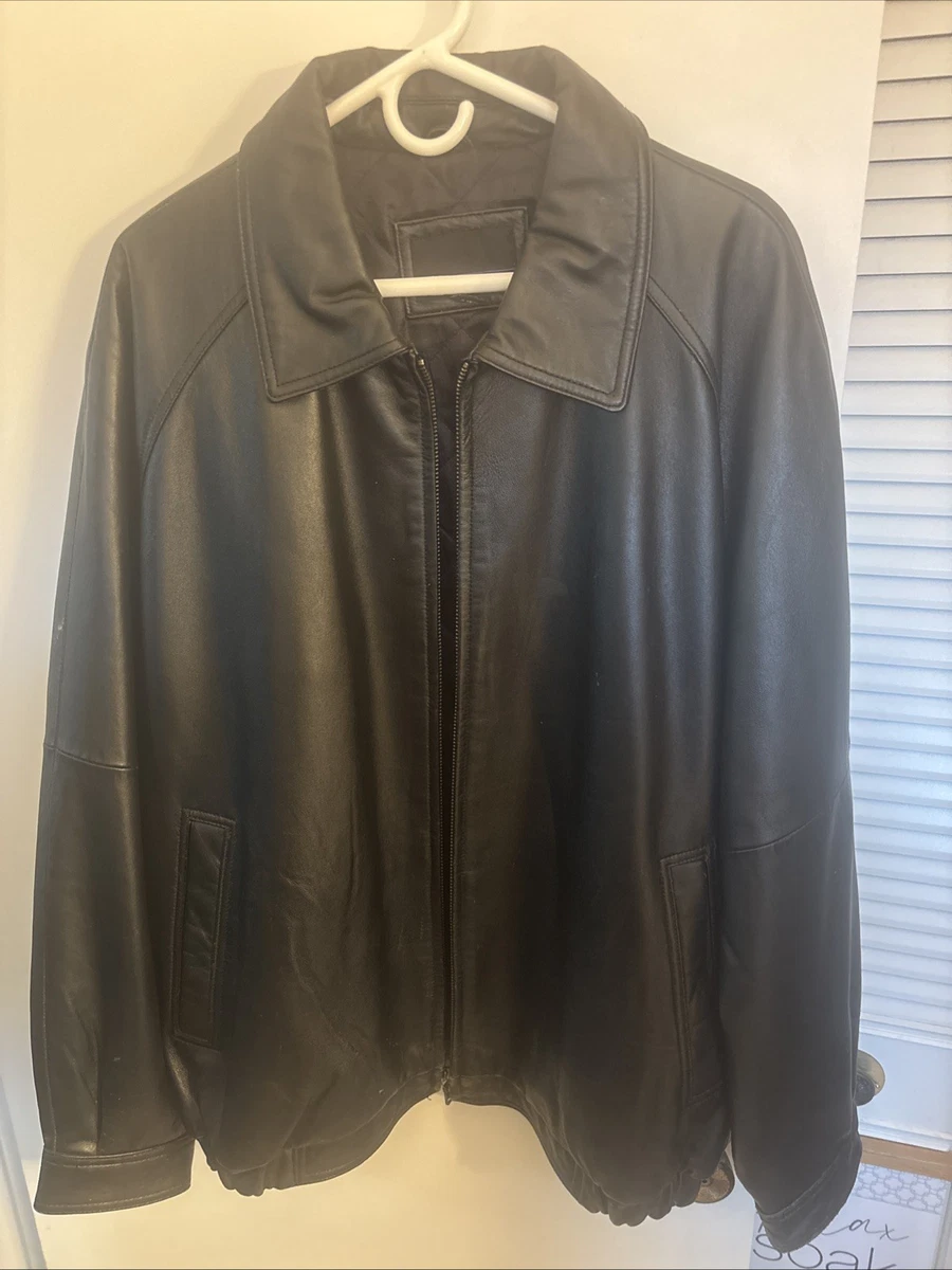 Bill Blass Leather Outer Shell Black Coats, Jackets & Vests for