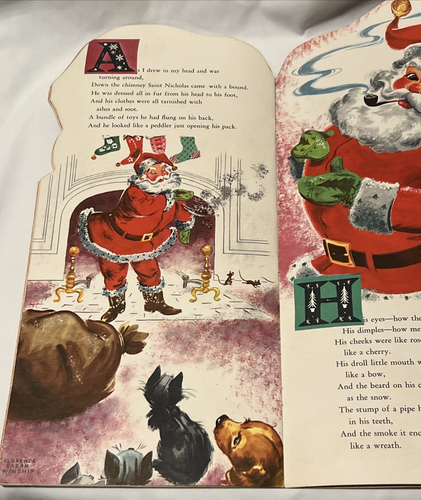 Night Before Christmas Florence Winship 1958 Santa Book Whitman - Bild 19 von 22