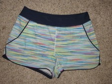 LANDS END SZ 12 Curvy Fit 5" Quick Dry Board Shorts Swim Shorts w/ Panty STRIPES