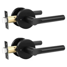 Privacy Door Handles Interior Keyless Door Lever,Left & Right Hand use Door L...
