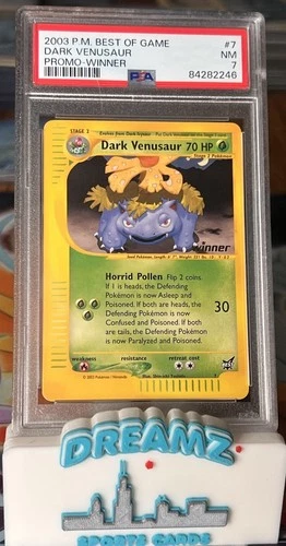Dark Venusaur - 7 [Winner] 007/009 Promo Graded PSA 7