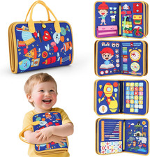 Montessori Busy Book 3-5, 12-In-1 Sensory  Fine Motor, Travel Gift