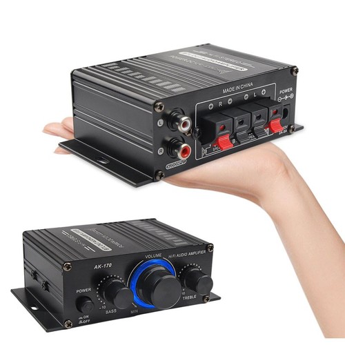 400 Watts Hi-Fi Power Amplifier 12V 2 Channel Stereo Digital Audio AMP FM AK-170 - Picture 7 of 14