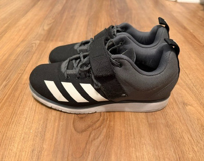 Size 6.5 Mens, Size 7.5 Womens - Adidas Powerlift 4 Black and Grey