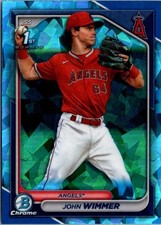 2024 Bowman Chrome Sapphire John Wimmer 1st Bowman #BCP-78 Los Angeles Angels