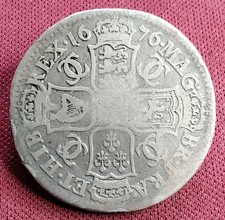 1676 HALF CROWN 2/6d SILVER CHARLES II COIN