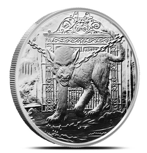 Nordic Creatures 1 oz .999 silver Hellhound Garm Proof with Copper COA & box