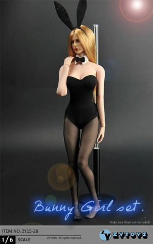 ZYTOYS ZY15-28 1/6 Bunny Girl Outfit Lingerie Set for 12'' Female Action Figure" - Picture 2 of 6