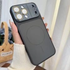 For iPhone 17 Pro Max 16 15 Matte Slim Acrylic PC Hard Magnetic Case+Lens Flim