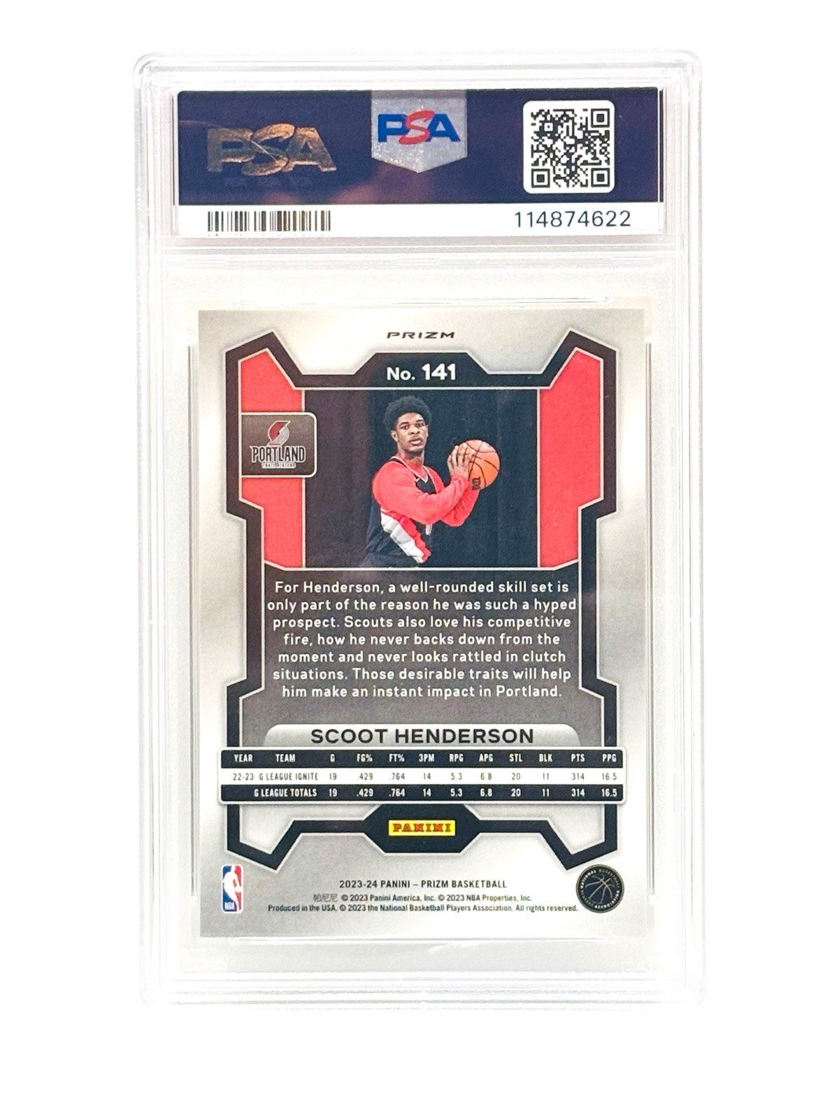 2023 PANINI PRIZM SCOOT HENDERSON #141 ROOKIE KING SNAKE SSP RC PSA 10 RARE!