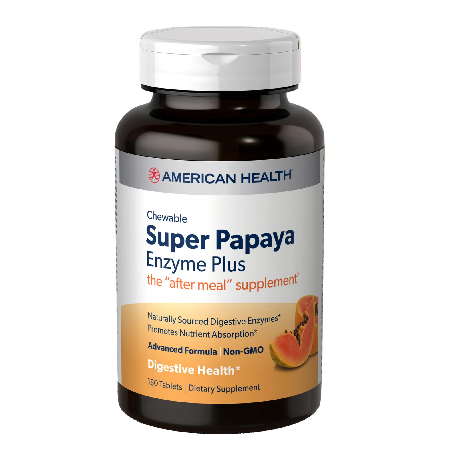 Super Papaya Enzyme Plus - 180 Chewable Tablets - The After-Meal Supplement -...