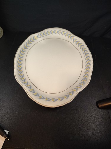 WS George Radisson China Apollo Oval Platter 16" Serving Platter Blue Yellow 40s - Picture 7 of 21