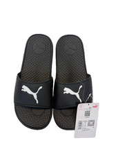 PUMA Women's COOL CAT SPORT Slide Sandals, Puma Black-Puma White, 10