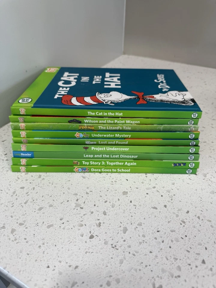 LeapFrog LeapReader TAG Books Dinosaur, Spider-Man, Cars & More! ~Lot of 9~ - Image 2 of 2