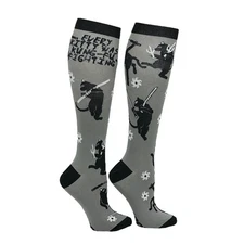 Unisex Every Kitty Was Kung Fu Fighting Funny Compression Socks for Men and