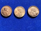 1950 P D S LINCOLN WHEAT CENT PENNY 1C GEM RED BU SET 3 COINS BEAUTIES