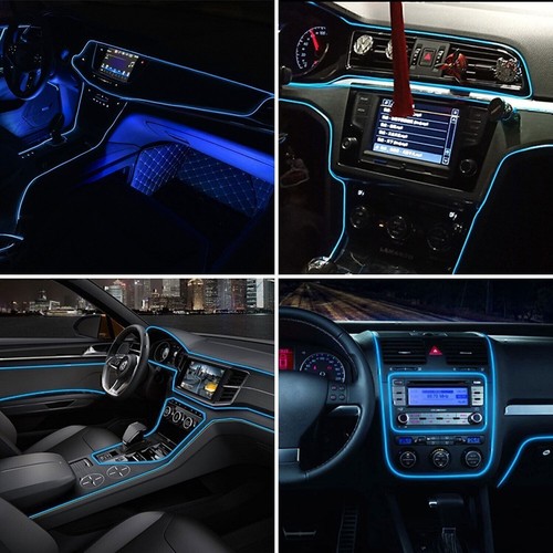 9.8FT Car Interior Atmosphere Wire Auto Strip Light LED Decor Lamp C - Picture 2 of 11