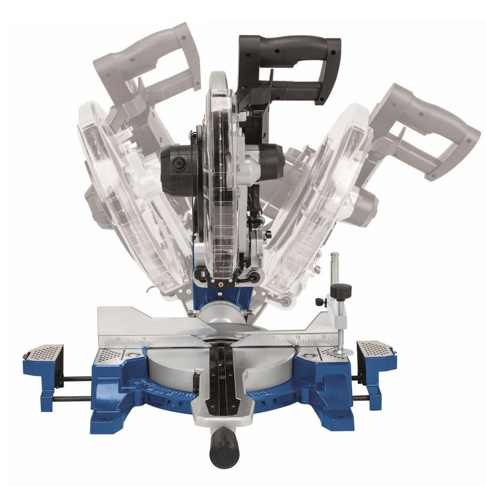 Scheppach Kappsäge-Zugsäge-Gehrungssäge HM140L neigbar inkl 2.Sägeblatt, Laser - Bild 2 von 4