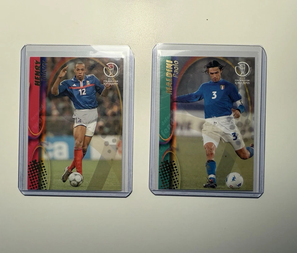 Lot of 6 2002 Panini World Cup - Cafu, Zidane, Henry, Maldini, Nesta, And Reyna - Image 3 of 4