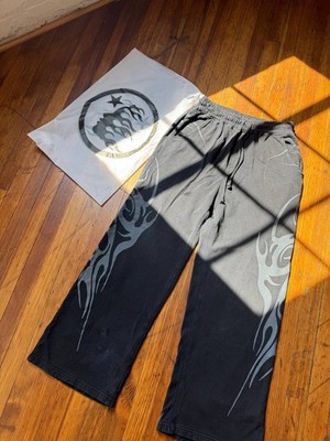 Hellstar Tribal Flame Sweatpants Black Size XL Brand New Authentic
