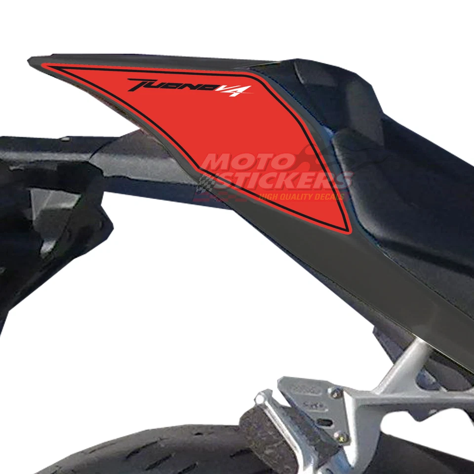 APRILIA TUONO V4 - Tabelle adesive portanumero posteriori rosse