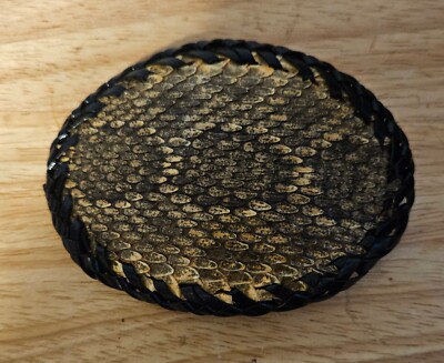 Vintage Hand Stiched Diamondback Rattlesnanke Buckle. Never Worn