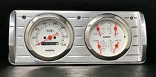 1940 Ford Car 2 Gauge Dash Panel Quad Style Insert Set White