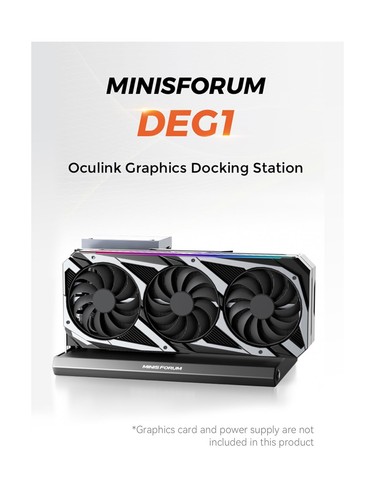 MINISFORUM DEG1 Docking Station,Oculink 4i(PCIe4.0x4), with Force Power On, S... - Afbeelding 3 van 8
