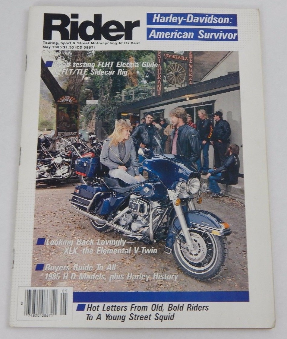 May 85 RIDER Magazine Motorcycle Motorcycling Harley