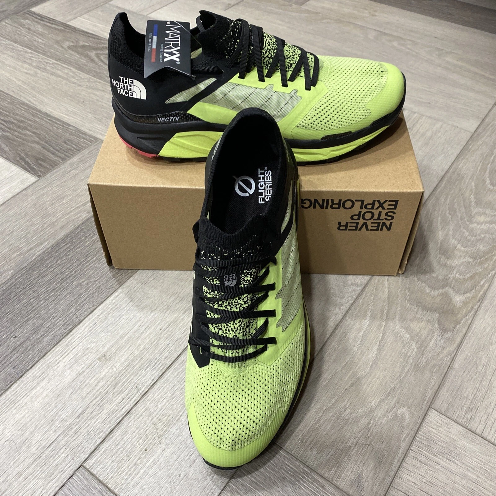 The North Face Flight Vectiv Women Trail Hiking Shoes, Olive Lime Green, Size 11