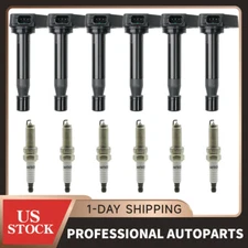 6X Ignition Coils + 6X Iridium Spark Plugs for Honda Odyssey Accord Pilot MDX V6