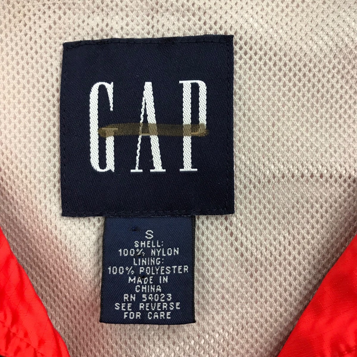 Vintage GAP Jacket Mens Small Orange Sleeveless Windbreaker Vintage GAP Jacket Mens Small Orange Sleeveless Windbreaker