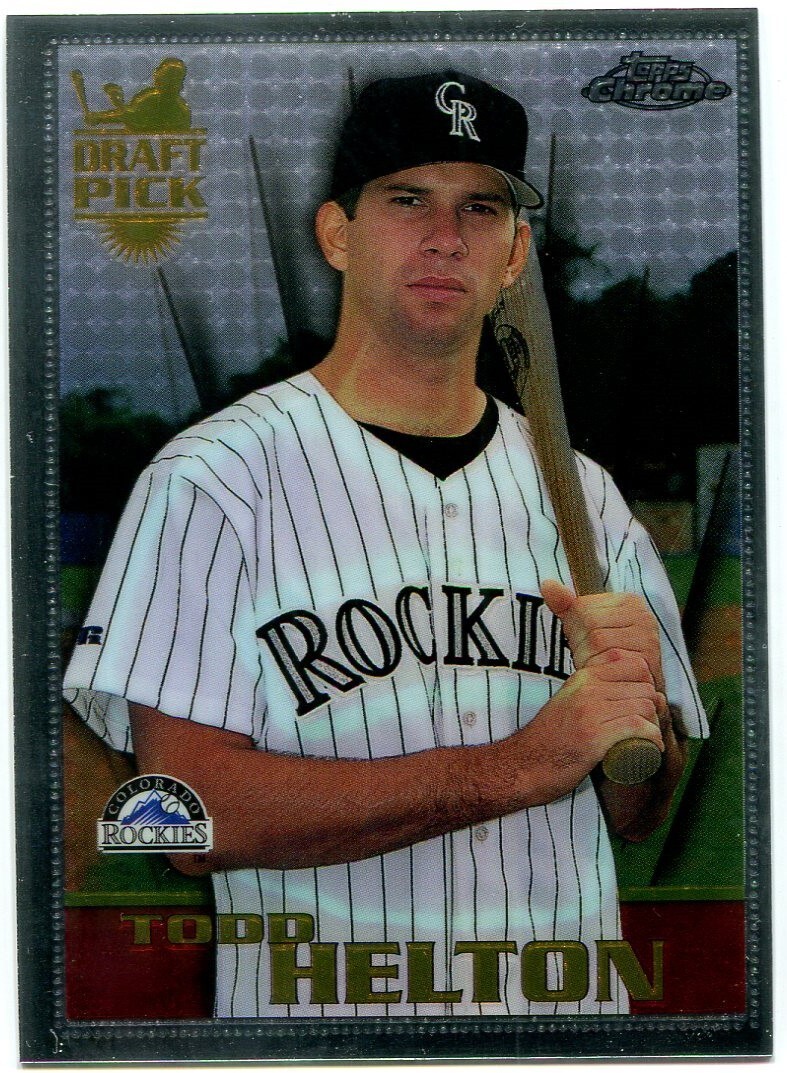 1996 Topps Chrome Todd Helton Draft Picks Rookie #13 Colorado Rockies HOF